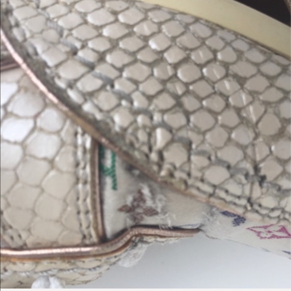 Louis Vuitton Logo Snakeskin Multicolor Sneakers 6.5 - Picture 8 of 8